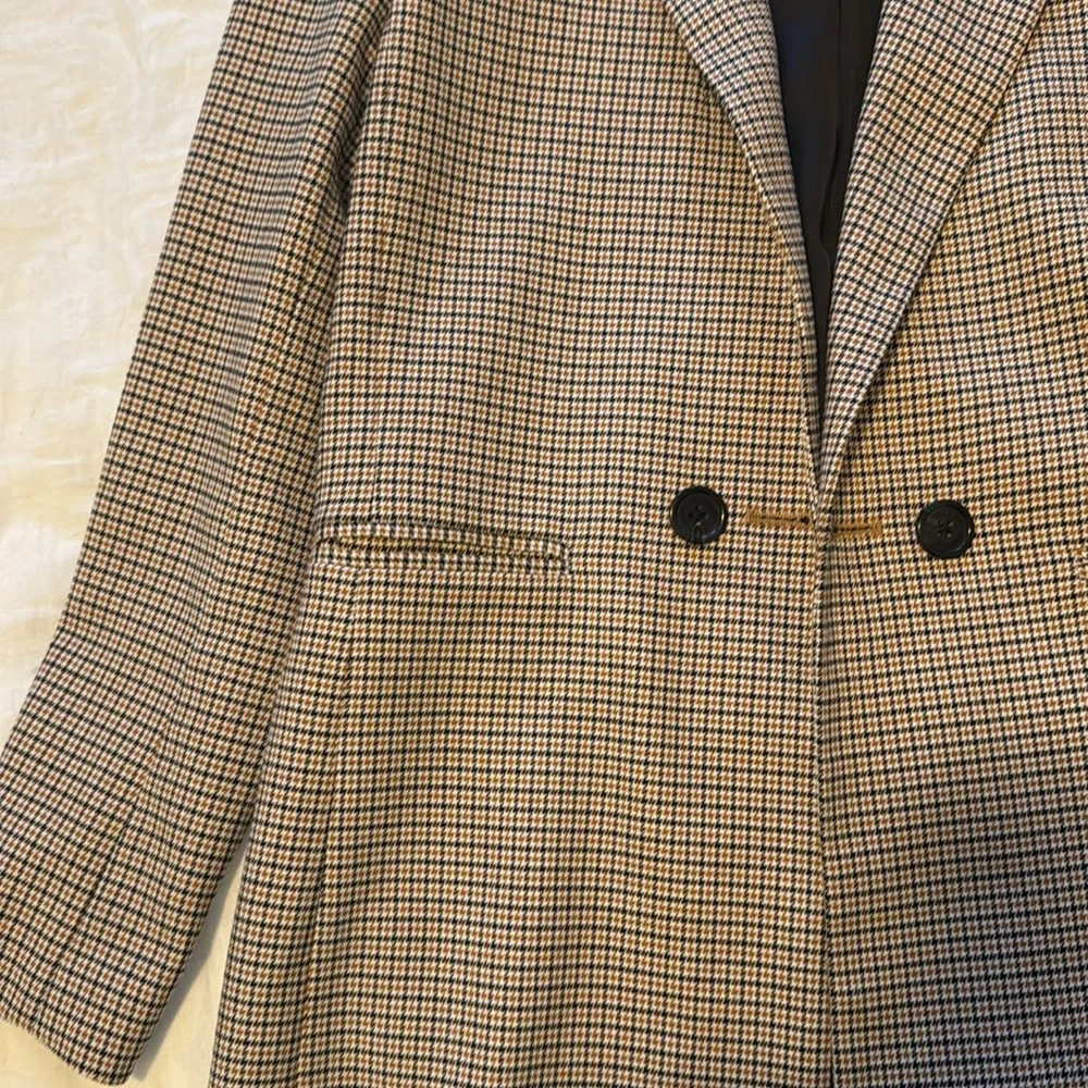 Anine Bing Brown Checkered Blazer - Picture 8 of 11